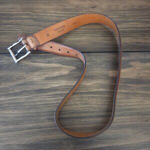 Magnanni Leather Belt 1121 Cognac Brown Size 36 Made Spain Buckle Dress